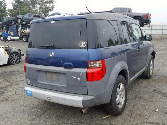 5J6YH28513L013201 - 2003 HONDA ELEMENT EX BLUE photo 4