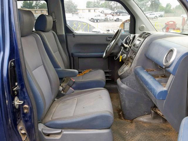 5J6YH28513L013201 - 2003 HONDA ELEMENT EX BLUE photo 5