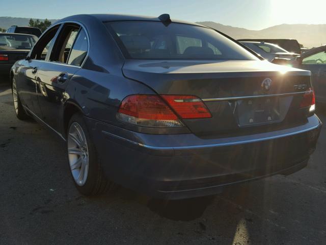 WBAHL835X6DT06041 - 2006 BMW 750 I BLUE photo 3