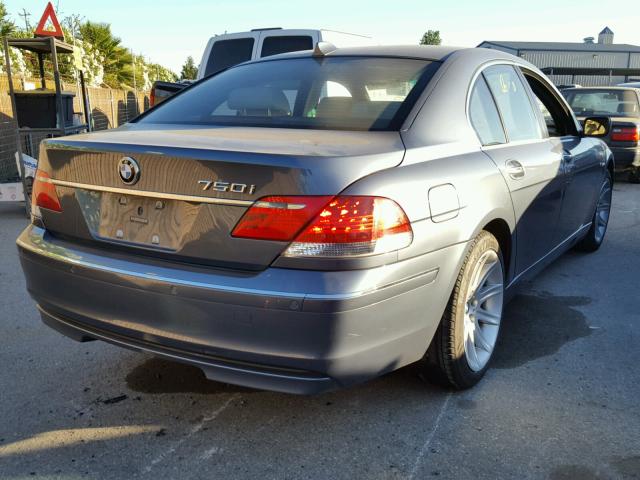 WBAHL835X6DT06041 - 2006 BMW 750 I BLUE photo 4