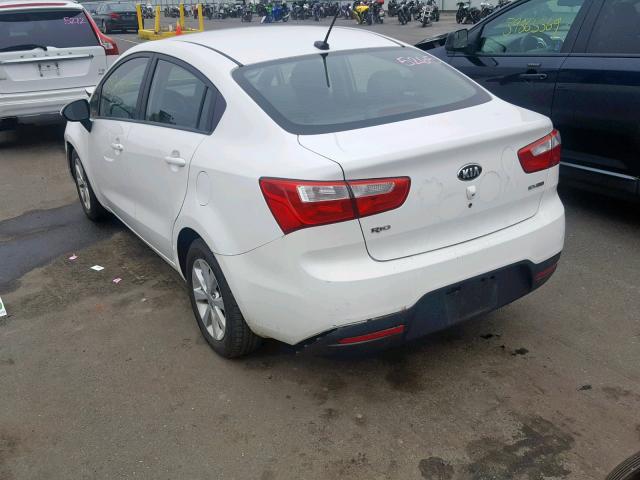 KNADN4A35D6200276 - 2013 KIA RIO EX WHITE photo 3