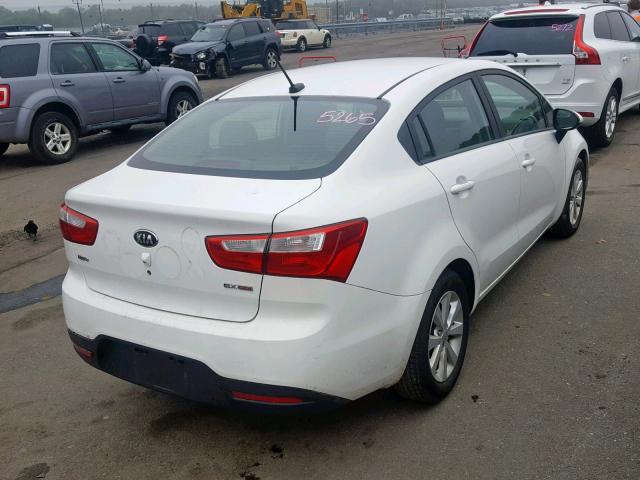 KNADN4A35D6200276 - 2013 KIA RIO EX WHITE photo 4