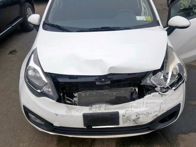 KNADN4A35D6200276 - 2013 KIA RIO EX WHITE photo 7