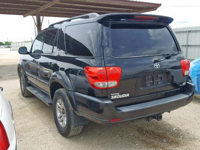 5TDZT38A66S264777 - 2006 TOYOTA SEQUOIA LI BLACK photo 3