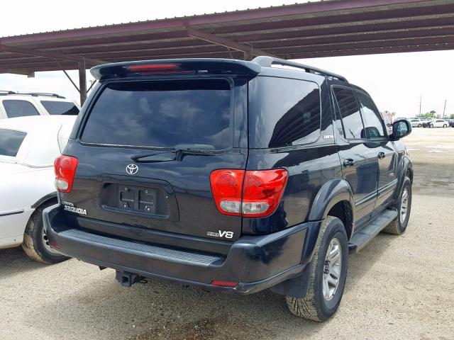 5TDZT38A66S264777 - 2006 TOYOTA SEQUOIA LI BLACK photo 4