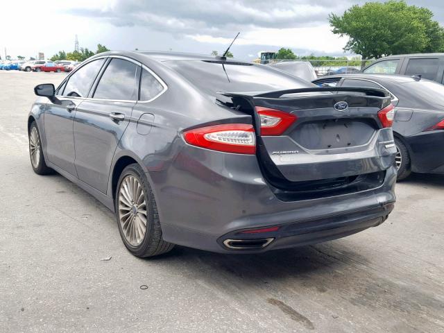 3FA6P0K90FR269163 - 2015 FORD FUSION TIT GRAY photo 3