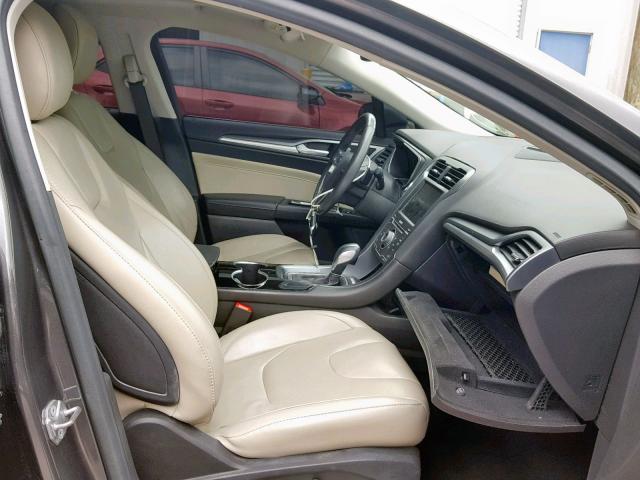 3FA6P0K90FR269163 - 2015 FORD FUSION TIT GRAY photo 5