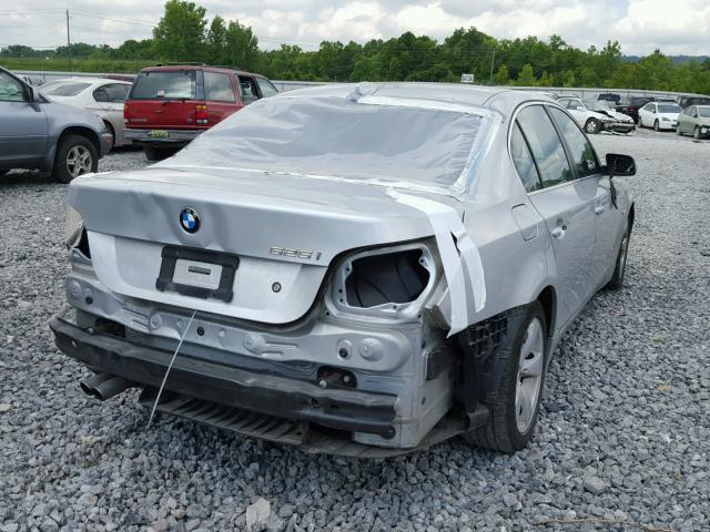 WBANE53527CW61269 - 2007 BMW 525 I SILVER photo 4