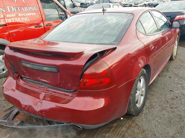 2G2WP552671179063 - 2007 PONTIAC GRAND PRIX MAROON photo 4