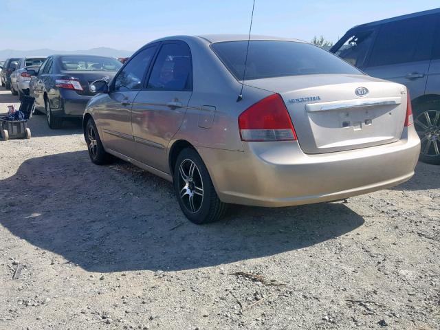 KNAFE122585569485 - 2008 KIA SPECTRA EX GOLD photo 3