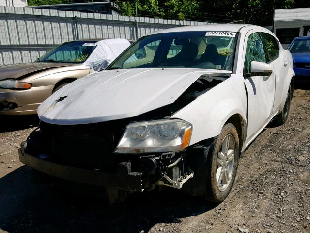 1B3BD1FB2BN555891 - 2011 DODGE AVENGER MA WHITE photo 2