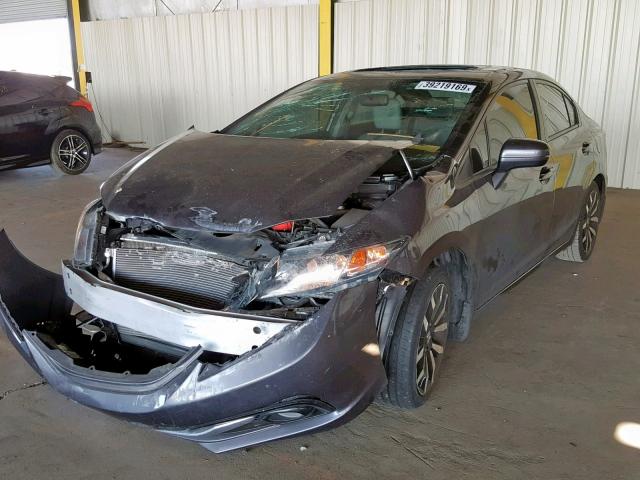 19XFB2F93EE239983 - 2014 HONDA CIVIC EXL 灰色 照片 2