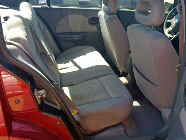 1G8AJ55F56Z101528 - 2006 SATURN ION LEVEL RED photo 6