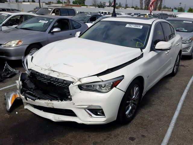 JN1EV7APXKM511404 - 2019 INFINITI Q50 LUXE WHITE photo 2