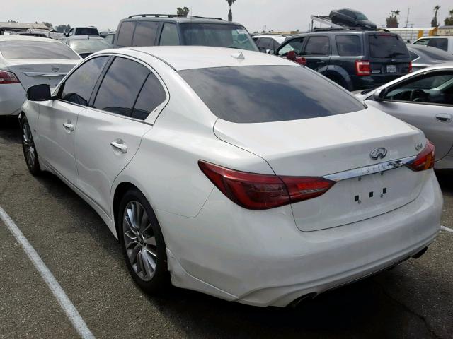 JN1EV7APXKM511404 - 2019 INFINITI Q50 LUXE WHITE photo 3