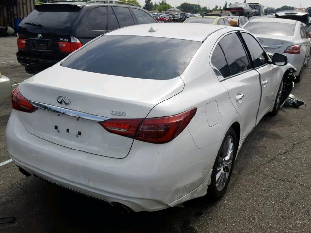 JN1EV7APXKM511404 - 2019 INFINITI Q50 LUXE WHITE photo 4