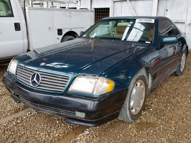 WDBFA67E9SF121510 - 1995 MERCEDES-BENZ SL 500 GREEN photo 2