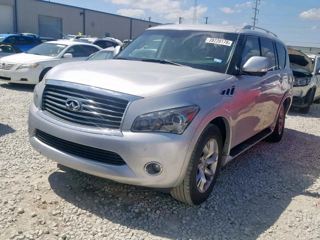 JN8AZ2NF1B9501372 - 2011 INFINITI QX56 SILVER photo 2