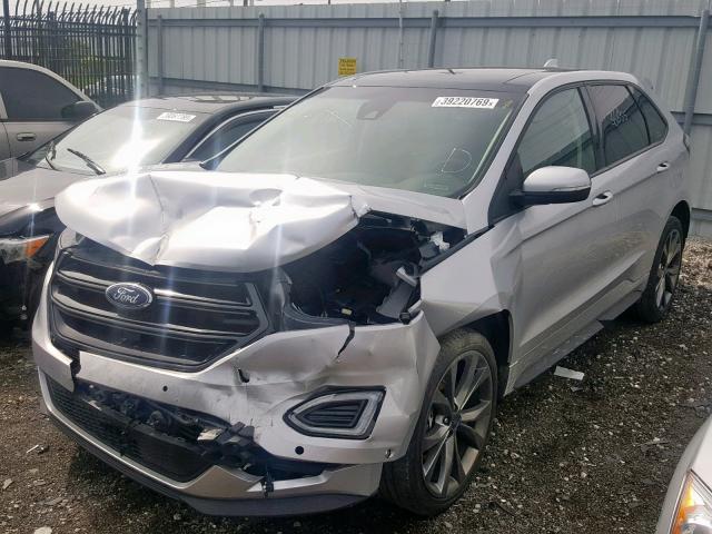 2FMPK4AP0GBC58079 - 2016 FORD EDGE SPORT GRAY photo 2