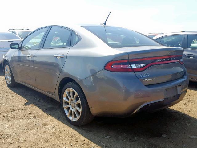 1C3CDFCAXDD142772 - 2013 DODGE DART LIMIT GRAY photo 3