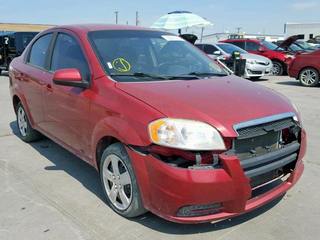KL1TD5DE9AB130621 - 2010 CHEVROLET AVEO LS RED photo 1