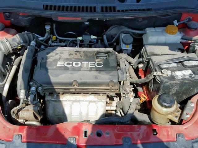 KL1TD5DE9AB130621 - 2010 CHEVROLET AVEO LS RED photo 7