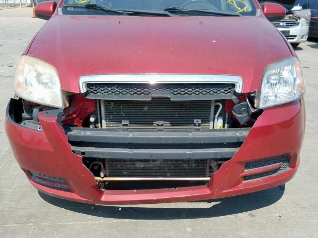 KL1TD5DE9AB130621 - 2010 CHEVROLET AVEO LS RED photo 9