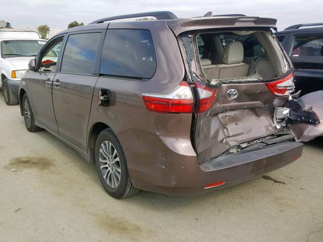 5TDYZ3DC1KS978361 - 2019 TOYOTA SIENNA LIM BROWN photo 3