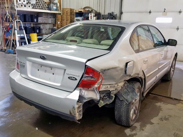 4S4BL86C064204181 - 2006 SUBARU LEGACY OUT SILVER photo 4