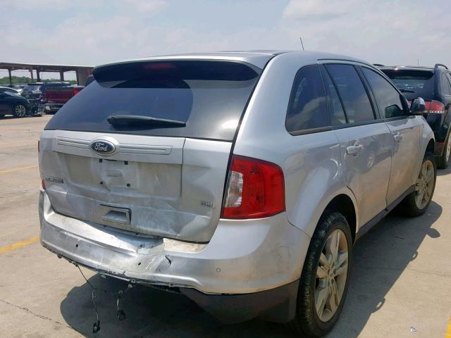 2FMDK3JC3EBB38266 - 2014 FORD EDGE SEL SILVER photo 4