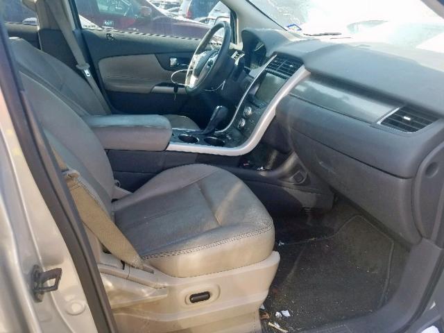 2FMDK3JC3EBB38266 - 2014 FORD EDGE SEL SILVER photo 5