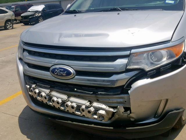 2FMDK3JC3EBB38266 - 2014 FORD EDGE SEL SILVER photo 9