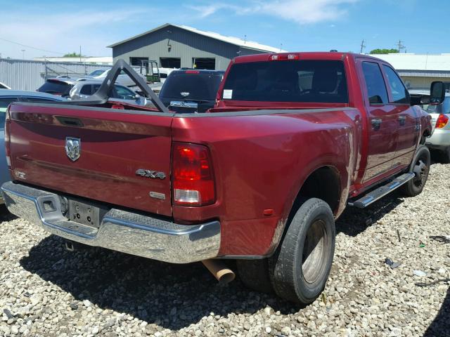 3C63DRGL6CG165676 - 2012 DODGE RAM 3500 S RED photo 4