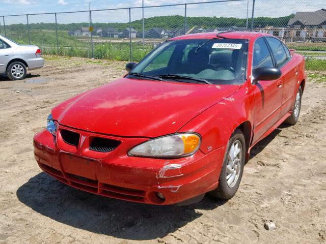 1G2NF52E34M536051 - 2004 PONTIAC GRAND AM S RED photo 2