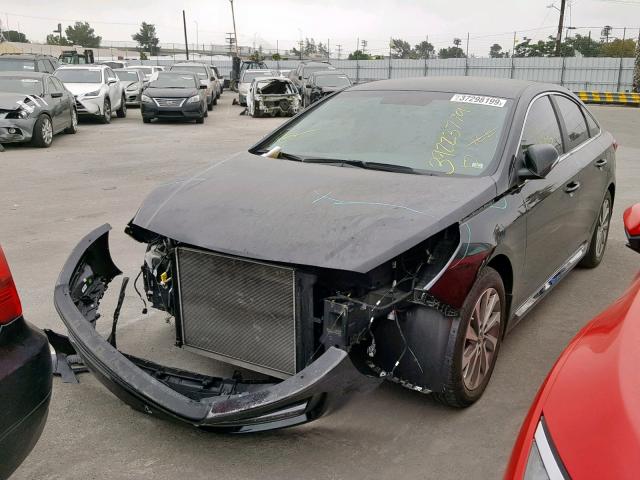 5NPE34AF2FH254053 - 2015 HYUNDAI SONATA SPO BLACK photo 2