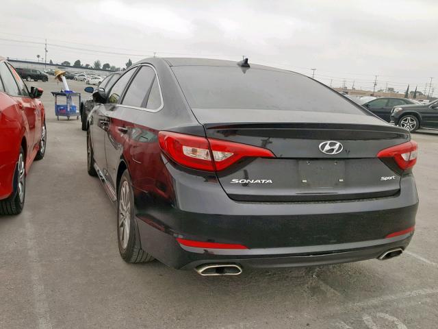 5NPE34AF2FH254053 - 2015 HYUNDAI SONATA SPO BLACK photo 3