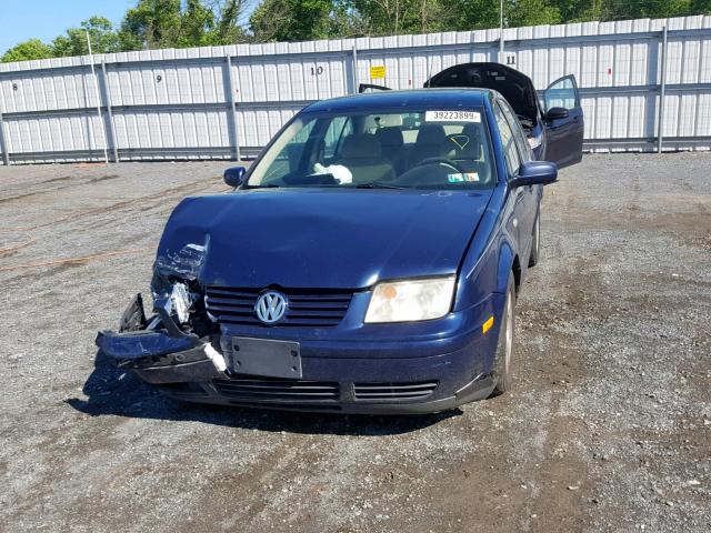 3VWSE69M62M145382 - 2002 VOLKSWAGEN JETTA GLS BLUE photo 2