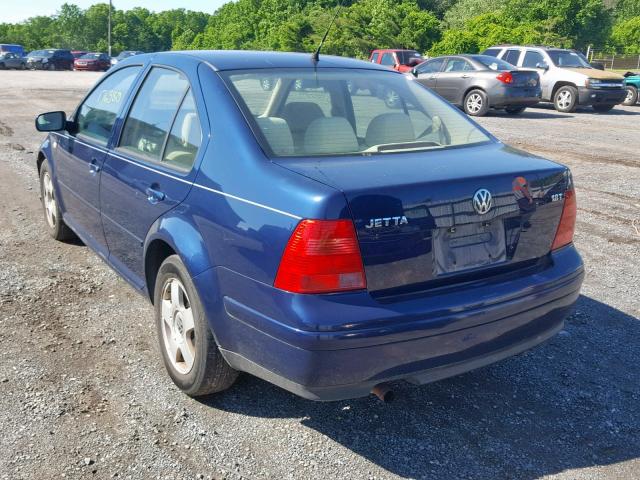 3VWSE69M62M145382 - 2002 VOLKSWAGEN JETTA GLS BLUE photo 3