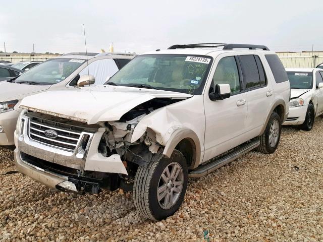 1FMEU6EE9AUA64593 - 2010 FORD EXPLORER E WHITE photo 2