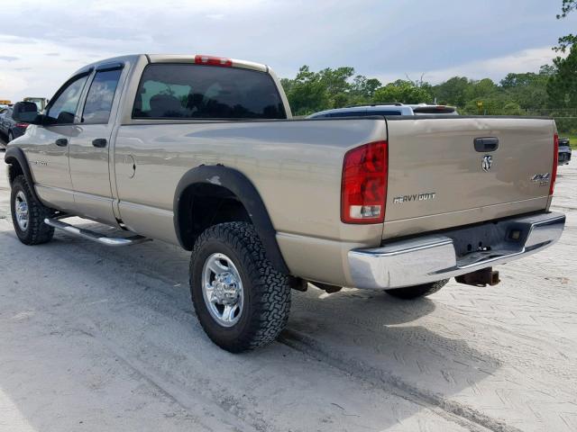 3D7KS28C45G781174 - 2005 DODGE RAM 2500 S ოქროსფერი ფოტო 3