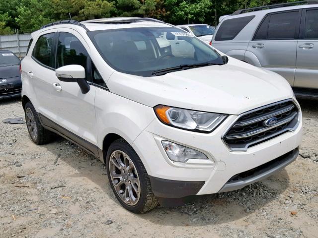 MAJ3P1VE0JC163367 - 2018 FORD ECOSPORT T WHITE photo 1