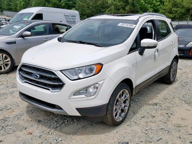 MAJ3P1VE0JC163367 - 2018 FORD ECOSPORT T WHITE photo 2