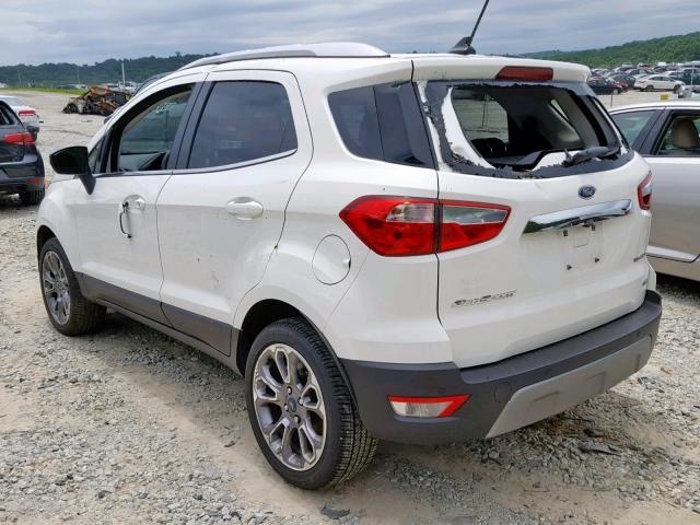 MAJ3P1VE0JC163367 - 2018 FORD ECOSPORT T WHITE photo 3