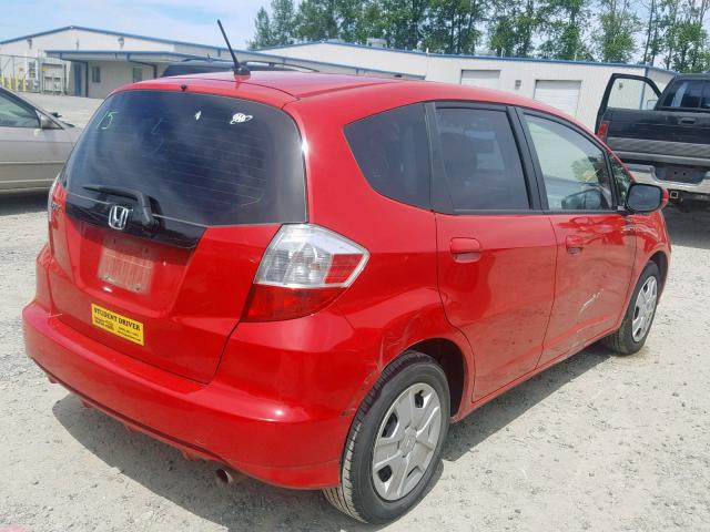 JHMGE8H38CC006675 - 2012 HONDA FIT RED photo 4