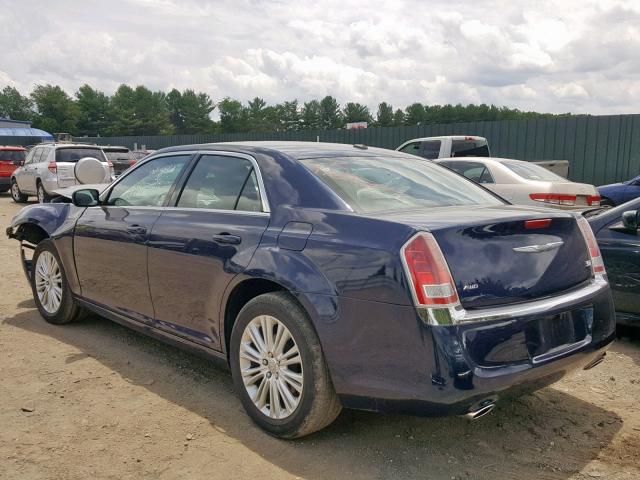 2C3CCARG1EH341862 - 2014 CHRYSLER 300 BLUE photo 3