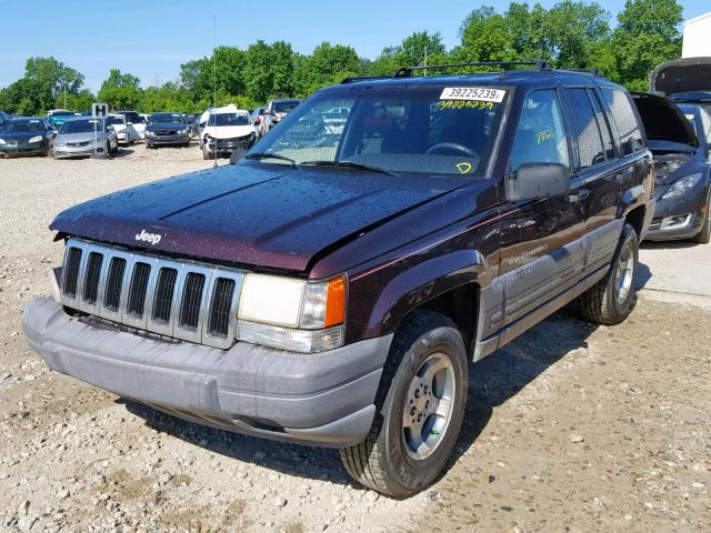 1J4GZ58S4VC658248 - 1997 JEEP GRAND CHER BURGUNDY photo 2