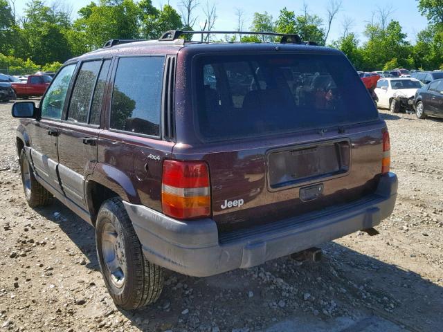 1J4GZ58S4VC658248 - 1997 JEEP GRAND CHER BURGUNDY photo 3