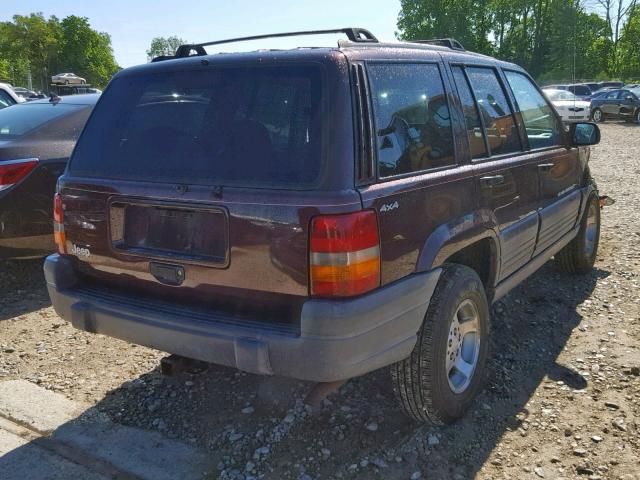 1J4GZ58S4VC658248 - 1997 JEEP GRAND CHER BURGUNDY photo 4