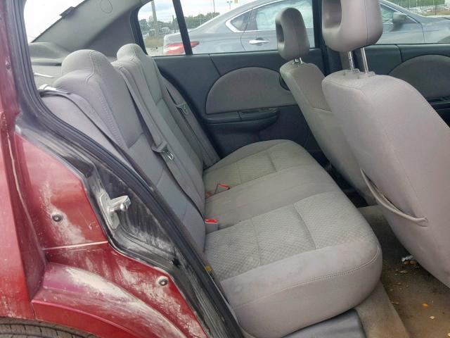 1G8AJ52F55Z145239 - 2005 SATURN ION LEVEL RED photo 6