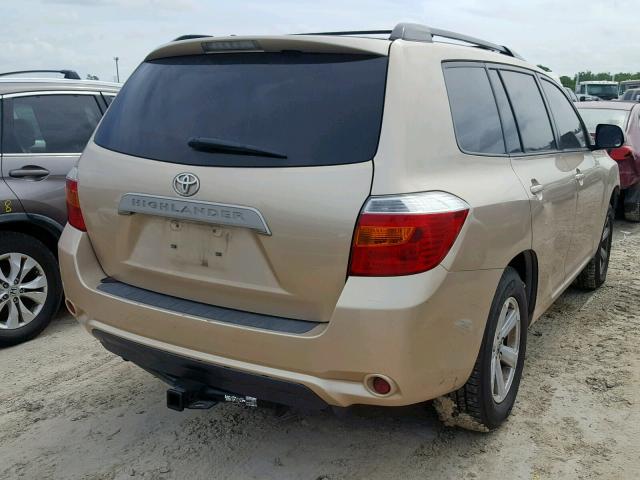 5TDZK3EH6AS020883 - 2010 TOYOTA HIGHLANDER GOLD photo 4